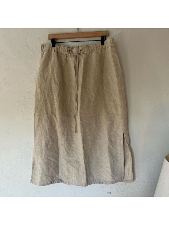eileen-fisher Dresses & Skirts - Eileen Fisher Women's Cream/Tan 100% organic linen Skirt